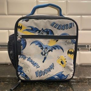 Pottery barn kids BATMAN classic lunchbox.Overall: 7.5”wide x 4”deep x 8.5”high